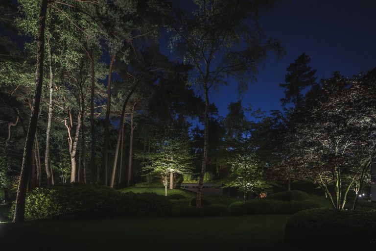 Contact bij Rainforest Lighting met lichtkunstenaar Lars Mallant.